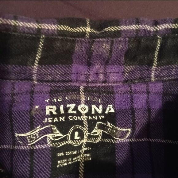 Arizona Jean Co Flannel Shirt - Size Large (0321) - Picture 2 of 10